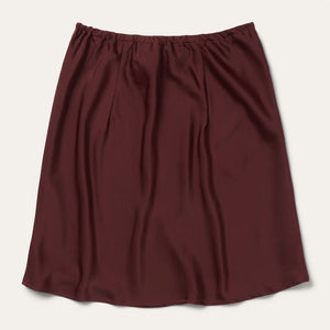 Women's Wine Satin Skirt - Stetson