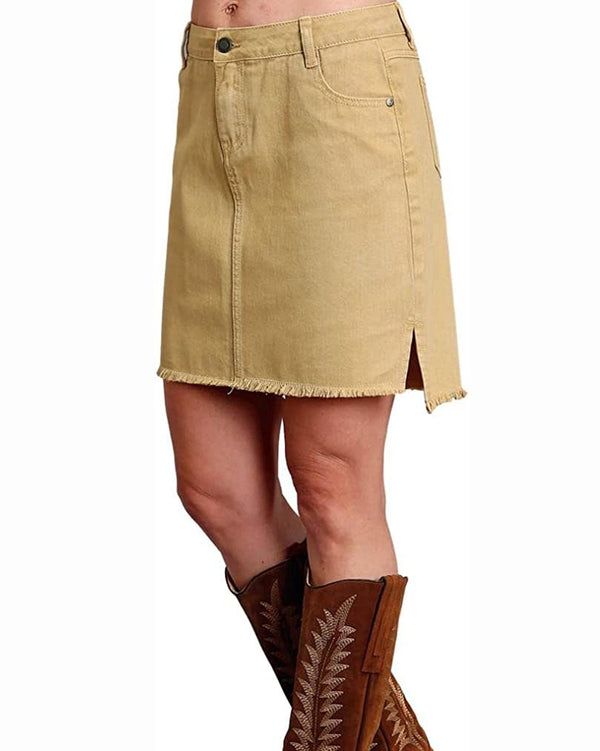 Gold Denim Skirt - Stetson