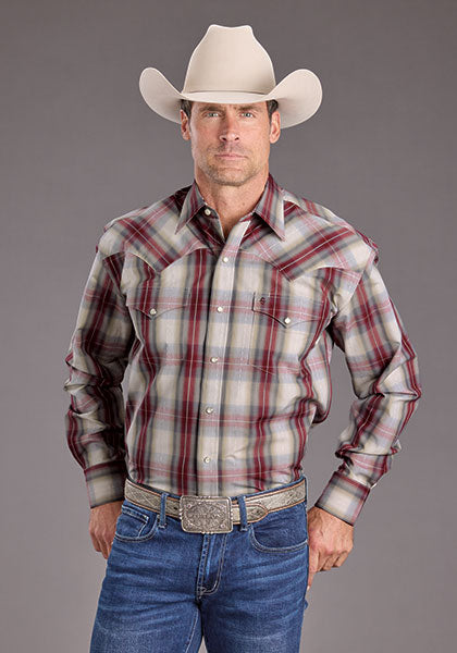 Men's Diamond Ranch Plaid Snap Shirt - Stetson