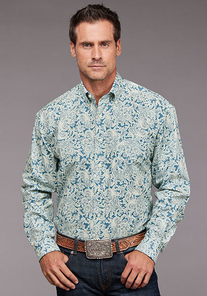 MENS L/S PAISLEY SHIRT - Stetson