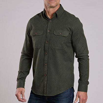 Men's Brushed Flannel Shirt - Stetson