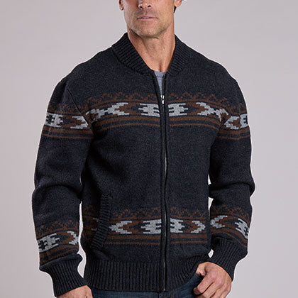 Men's Zip Front Sweater - Stetson