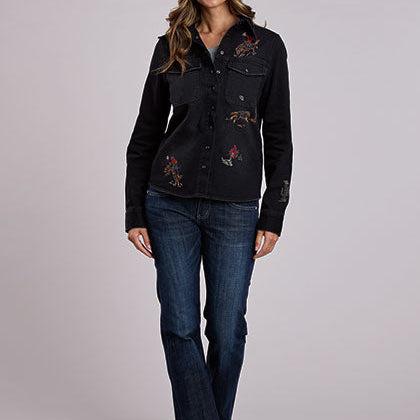 Women's Denim Embroidered Shirt - Stetson