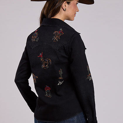 Women's Denim Embroidered Shirt - Stetson