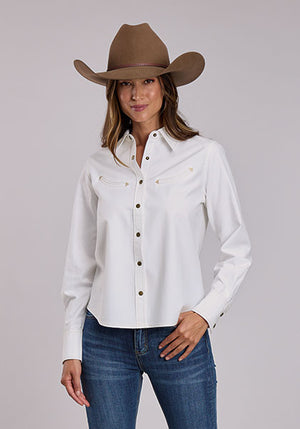 Women's LS White Denim Blouse - Stetson (Copy)