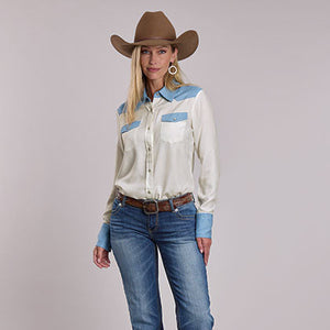 Women's Solid Rayon Twill Shirt - Stetson