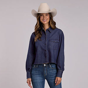 Women's Denim Crop Shirt - Stetson