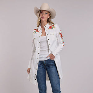 Women's Embroidered Denim Shirt Dress - Stetson