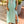 Mint Printed Front Slit Smocked Dress - Lucky & Blessed