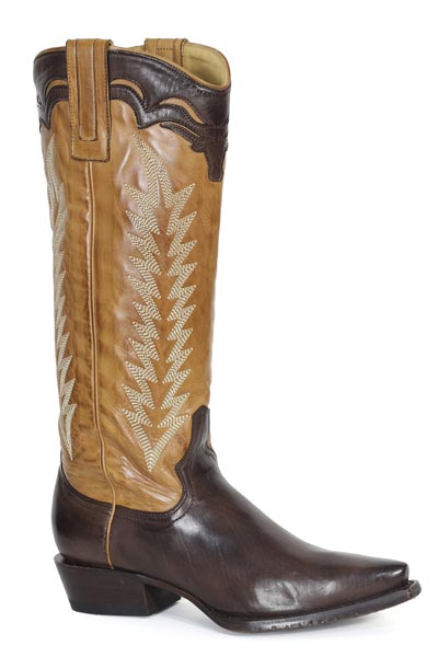 WOMEN'S CHOCOLATE & GOLD SNIP BOOT - STETSON