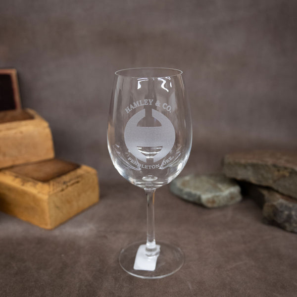 Hamley Etched Wine Glass