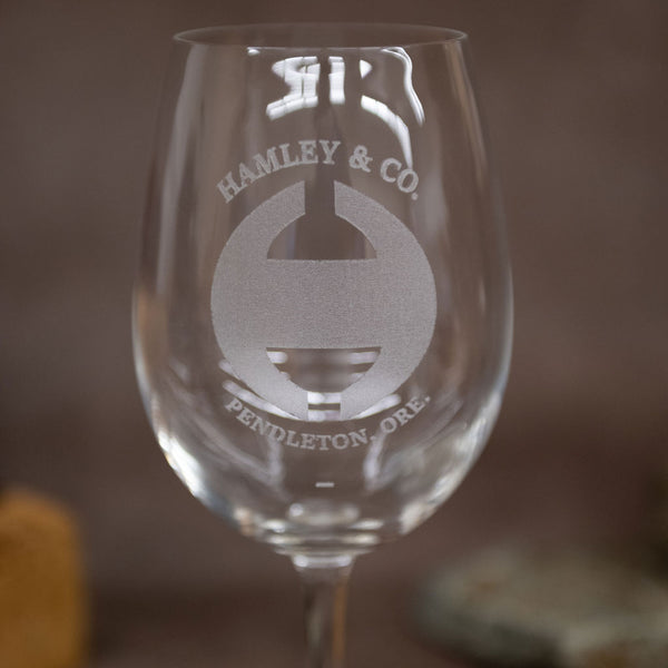 Hamley Etched Wine Glass