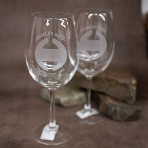 Hamley Etched Wine Glass