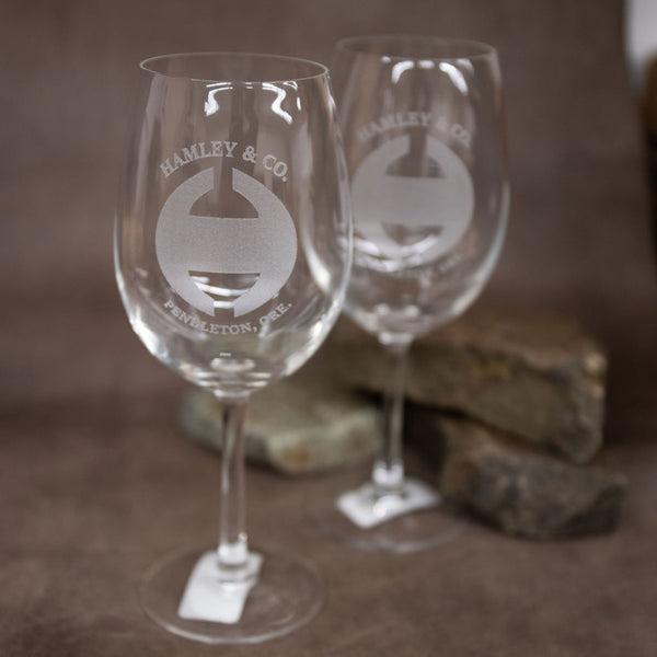 Hamley Etched Wine Glass