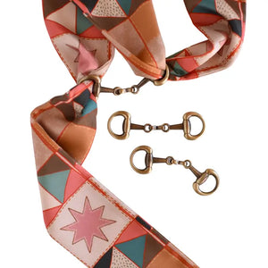 Snaffle Bit Twill Scarf Slide - Tirzah Lane Art