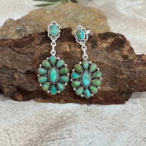 Kingman Turquoise Post Dangle E/R - Nizhoni Traders