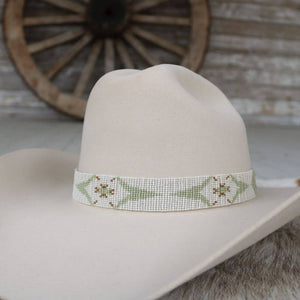 Western Beaded Hat Band/Sagebrush - Willow Lane Hat Co.