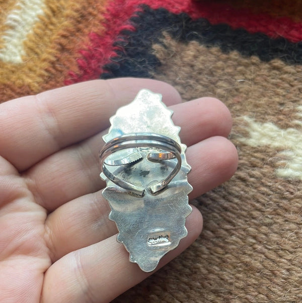 Navajo Black Onyx Cluster Ring - Nizhoni Traders LLC