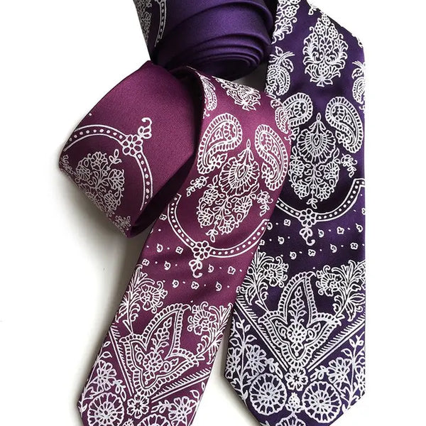 Men's Bandana Print Necktie - Cyberoptix Tie Lab