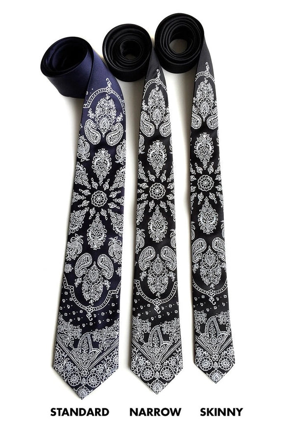 Men's Bandana Print Necktie - Cyberoptix Tie Lab