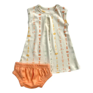 Organic Cotton Dress with Bloomers - Boho Floral