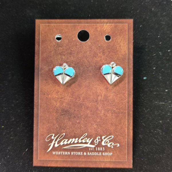 Heart Turquoise Studs - AAIA