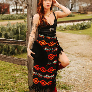 Women's Wrap Fringe Skirt - Lucky & Blessed