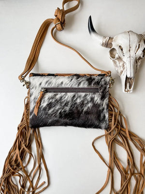 The Cassie Tooled Crossbody Cowhide Purse - Boho Ranch