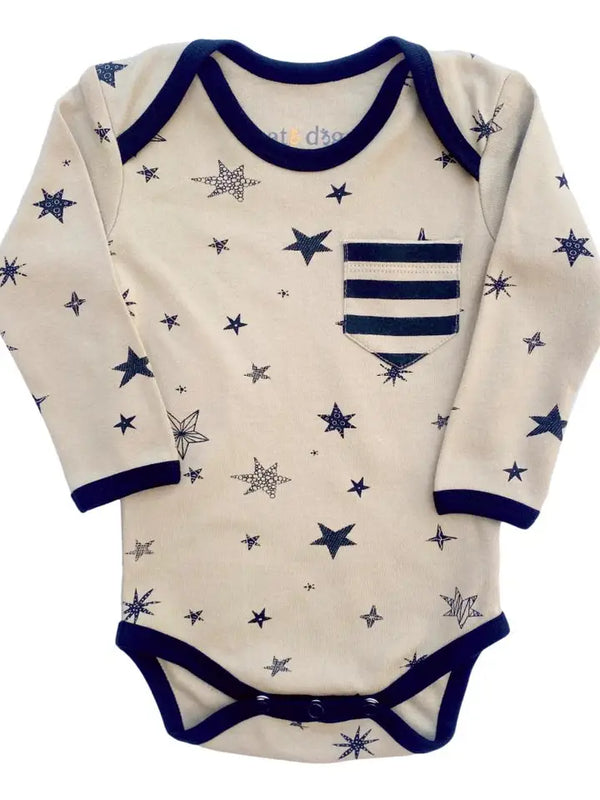 Organic Cotton L/S Bodysuit - Cosmic Star