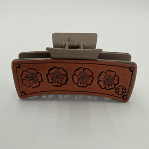 Hamley Western Leather Hair Clip 4" - Hamley Saddle Shop