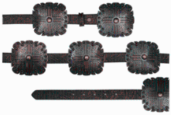 Floral Embossed Copper Conchos Belt - M&F Western Products