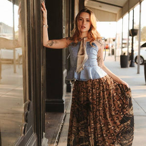Leopard Printed Pleated Skirt - Lucky & Blessed