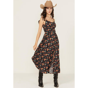 Women's Conversational Midi Dress - Rock & Roll Denim