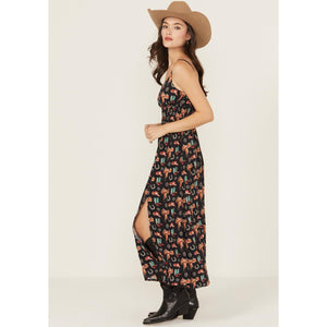 Women's Conversational Midi Dress - Rock & Roll Denim