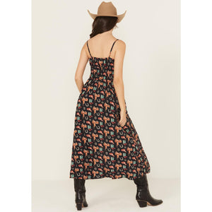 Women's Conversational Midi Dress - Rock & Roll Denim