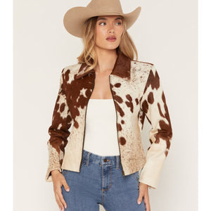 Women's Cowhide Leather Jacket - Scully