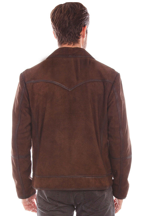 Big and Tall Men's Leather Jacket -Scully