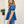 Women's Denim Puff Sleeve Peplum Top - Lucky & Blessed
