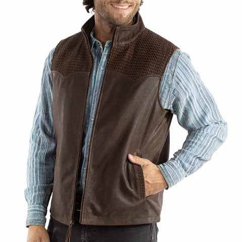 Men's Quilted Yoke Vest - Scully