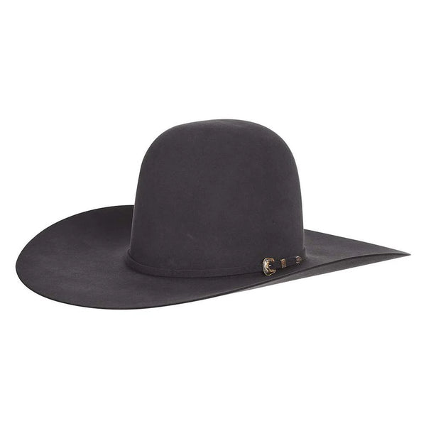 20X Charcoal Open Crown Hat - W.Alboum Hat Co.