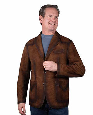 Men's Contemporary Leather Jacket - Scully