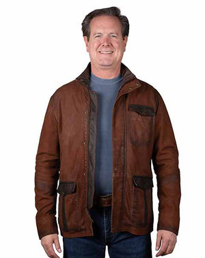Men's Heritage Utility Leather Jacket - Scully