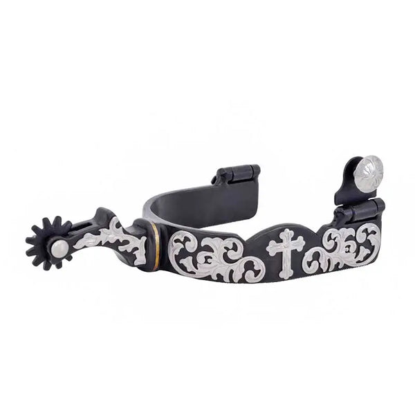 Black Floral Cross Spur 3/4" - Partrade