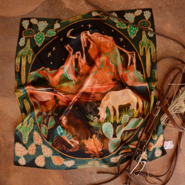 Western Wild Rag Scarf - Tirzah Lane Art