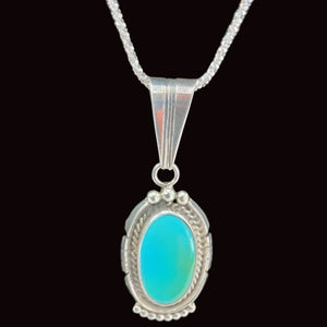 Navajo Oval Turquoise Necklace - Matt 925 Inc.