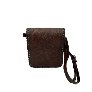 Leather Messenger Cross Body - Agave Sky