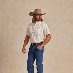 MEN'S WHITE RANGETEK WESTERN GUIDE SNAP SHIRT - Schaefer Outfitter