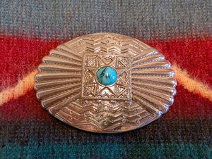 Oval SW with Turquoise Buckle - Austin Accent, Inc.