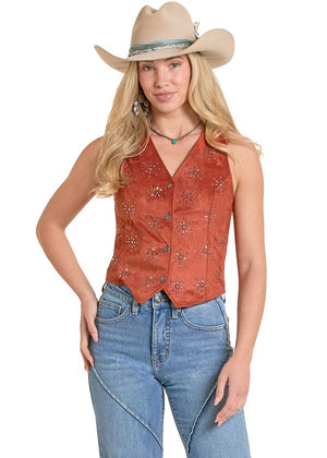 Women's Studded Snap Vest - Rock & Roll Denim