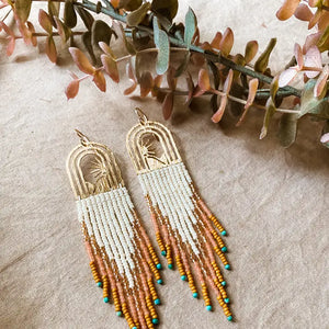 Golden Days Earrings - Stone and Sky
